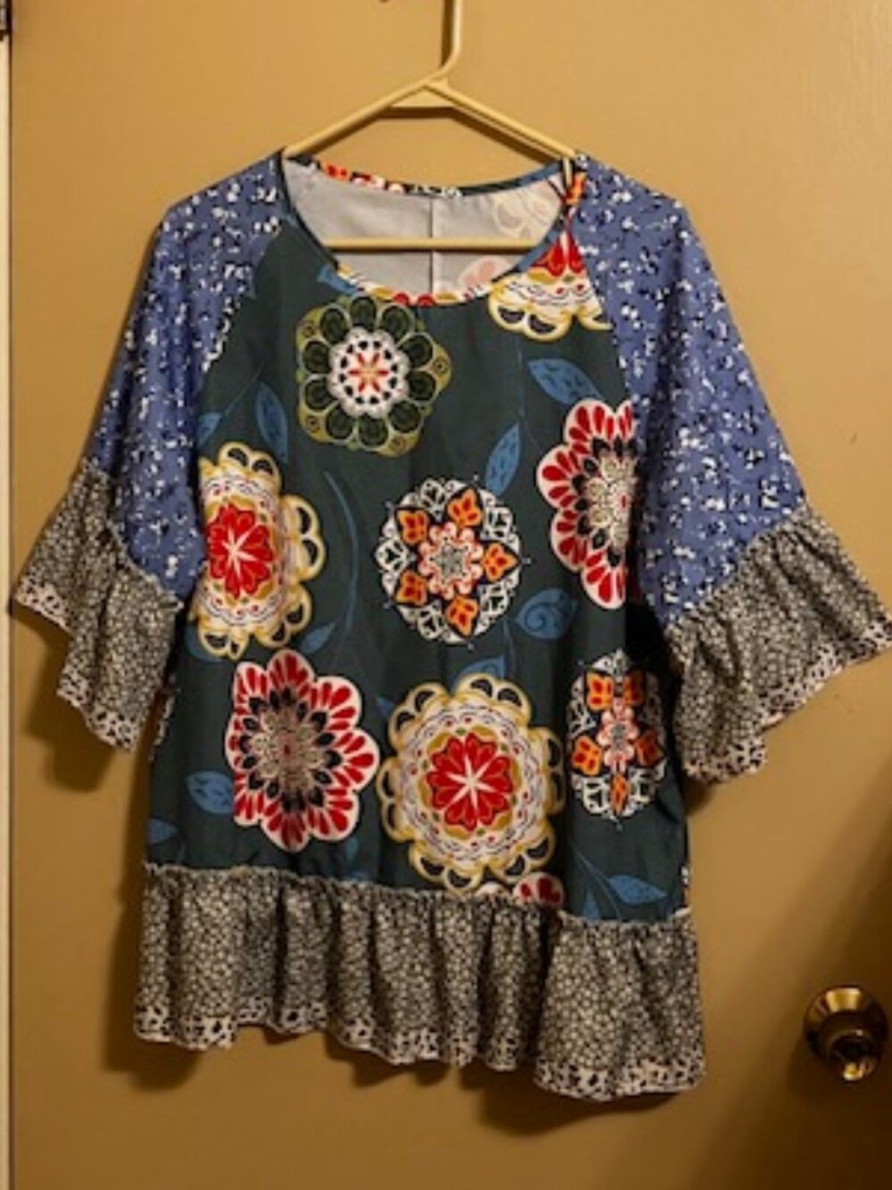 Cherry Betty Boho Patchwork Tunic Top